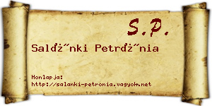 Salánki Petrónia névjegykártya